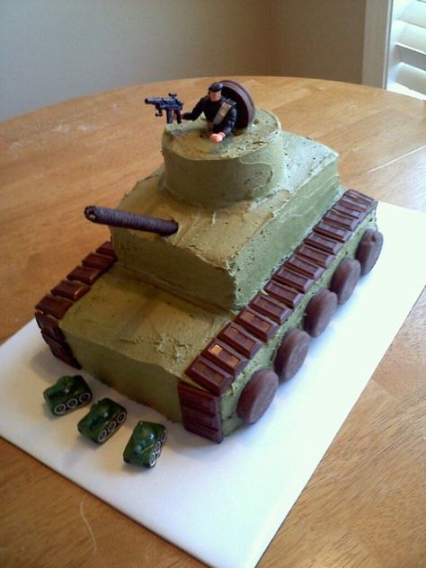 Army Tank Cake, Army Themed Birthday, Tank Cake, Army Cake, Army Birthday Parties, Army's Birthday, Cupcakes For Boys, Childrens Birthday Cakes, Boy Birthday Cake