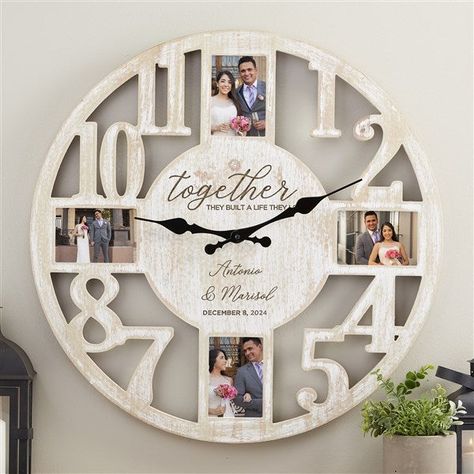 Family Wall Clock, Photo Wall Clocks, Laser Cut Decor, Personalized Wall Clock, Photo Clock, Personalized Clocks, Custom Clocks, Photo Wall Decor, Personalized Throw Pillow