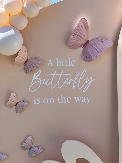 Butterflies Baby Shower Party Ideas | Photo 7 of 13 | Catch My Party Butterfly Baby Shower Decorations, Butterfly Baby Shower Theme, Pastel Baby Shower, Baby Shower Theme Decorations, Baby Shower Deco, Baby Shower Party Ideas, Little Butterfly, Spring Baby Shower