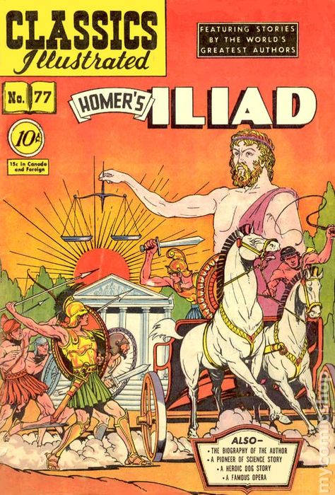 classics illustrated images | Classics Illustrated 077 The Iliad (1950) comic books