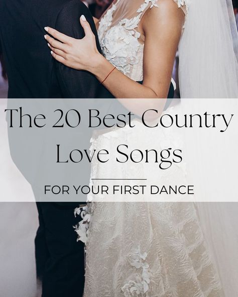 A list of the best country love songs for your first dance. #firstdance #weddingmusic #weddingsongs #weddings Best Country Love Songs, Country Wedding Songs, First Dance Wedding Songs, Country Love Songs, Country Love, Wedding First Dance, Dance Songs, Wedding Planning Timeline, First Dance Songs