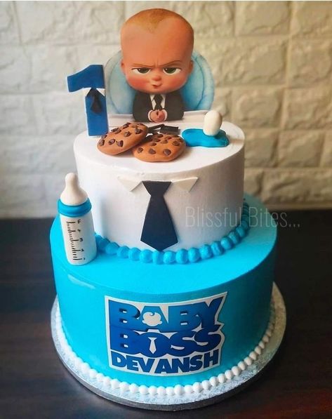 Cakes For 1st Birthday Boy, Baby 1st Birthday Cake Boy, Bossbaby Theme Party, Boss Baby Birthday Party Boy Cake, 1st Birthday Cake Designs For Boys, Boss Baby First Birthday Boy, Cake For 1st Birthday Boy, Boss Cake Design, 1st Birthday Boy Cake Ideas