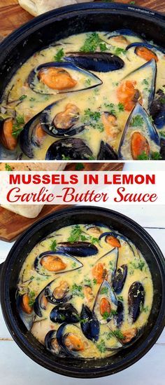 Mussels drenched in Lemon Garlic-Butter Sauce makes the perfect appetizer before the main dinner dish #seafood #mussels #garlicbuttersauce #lemonsauce Main Dinner Dishes, Lemon Garlic Butter Sauce, Mussels Recipe, Yummy Seafood, Shellfish Recipes, Garlic Butter Sauce, Seafood Appetizers, Seafood Dinner, Perfect Appetizers