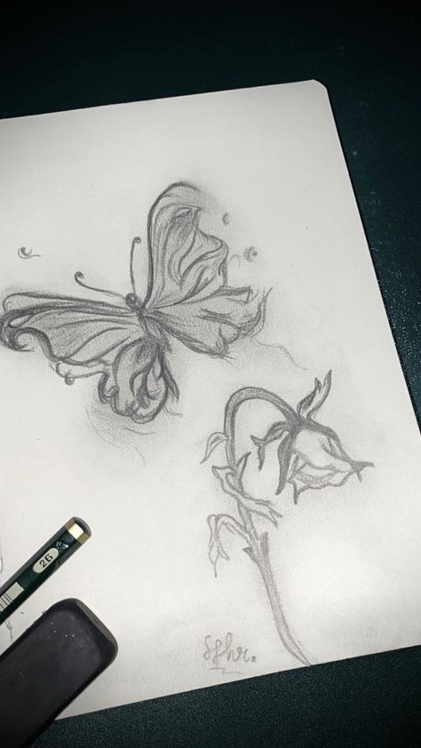 butterfly for you Buterfluffy Drawings, Butterfly Drawing, Cute Diys, School Art, Graffiti Art, Art School, Crayon, Graffiti, Sketch Book