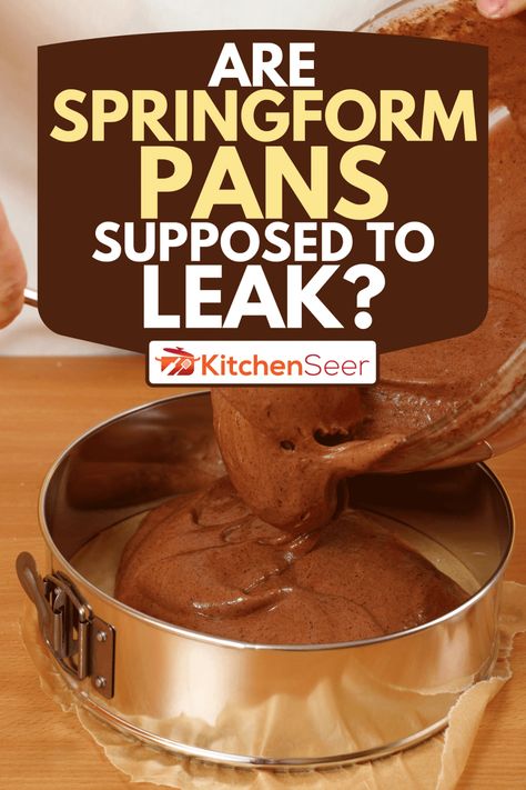 Are Springform Pans Supposed To Leak? - Kitchen Seer Recipes For Springform Pan, Springform Pan Recipes Desserts, Springform Pan Recipes, Spring Form Pan, Pan Desserts, Bundt Pan Recipes, Springform Cake, Cake Receipe, Spring Form