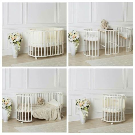 Round Crib Nursery, Round Cribs, Baby Utensils, Baby Room Neutral, Nursery Room Design, Baby Room Inspiration, Baby Boy Room Nursery, Nursery Baby Room