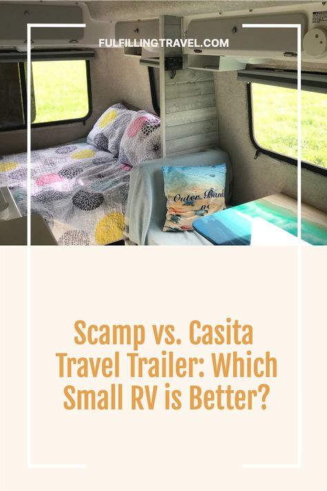 Are you trying to decide between a Scamp and a Casita for your next small RV purchase? You're in luck - in this article, we'll compare and contrast these two popular tiny campers, so you can make an informed decision about which one is the best fit for your lifestyle and budget. Get ready to learn all about Scamp vs. Casita Travel Trailer - which of these two small fiberglass RVs is the winner? Casita Camper, Scamp Camper, Casita Travel Trailers, Tiny Campers, Fiberglass Camper, Scamp Trailer, Waste Tanks, Small Rv, Tiny Camper