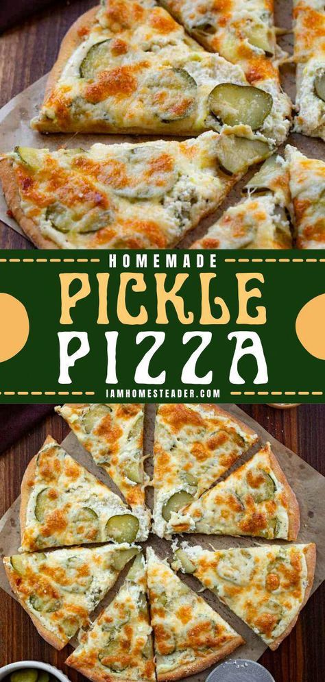 Pickle Pizza Recipe, Pickle Pizza, Pizza Fatta In Casa, Pizza Dough Recipe, Dill Pickles, Homemade Pickles, Pizza Recipes Homemade, Crust Pizza, Pizza Hut