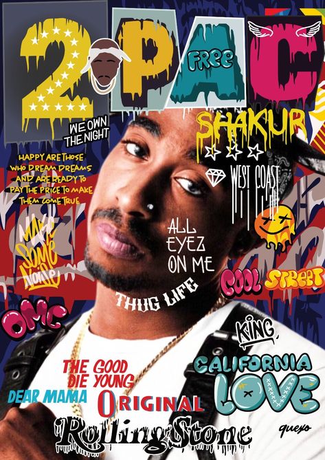 Rapper 2PAC  Painting Portrait Graffiti Art Poster Art Pictures Ditigital Download file. 2pac Poster, Portrait Graffiti, 90s Rappers Aesthetic, Tupac Art, Tupac Wallpaper, Poster Portrait, Tupac Pictures, Arte Hip Hop, Rapper Art