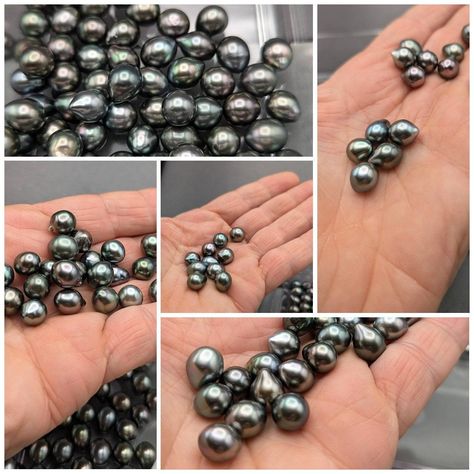 Loose Tahitian Pearls Baroque Tear Drop Shaped Excellent Luster 9.4 mm in Diameter or Larger Undrilled by PearlExporting on Etsy Portland Me, Tahitian Pearls, Pearl Color, Tear Drop, Tahiti, Phone Screen, Cultured Pearls, Pearl Jewelry, Natural Color