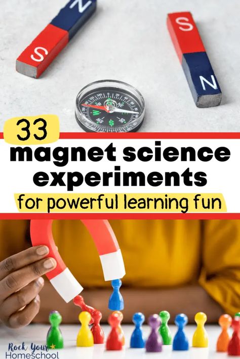 Easily make learning fun with these 33 science experiments with magnets. Your kids will have a blast with these hands-on activities. Magnet Science Project, Magnet Science Experiment, Spring Science Experiments, Earth Science Experiments, Science Gifts For Kids, Magnet Experiments, Winter Science Activities, Ideas For Learning, Magnet Science