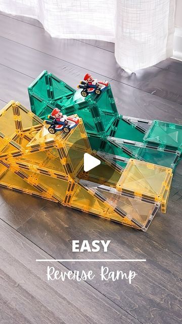 Alice | Magnetic Tiles Play Ideas on Instagram: "Comment EASY for build info on this super easy 22-tile reverse ramp! ✅  #MagneticTiles #STEMPlay #KidsActivities #PlayIdeas  #LearningThroughPlay #EasyBuild #pandamommyteacher" Magnetic Tiles Marble Run, Magna Tiles Car Ramp, Picasso Tiles Ideas, Magnet Tile Ramp, Magnet Tile Ideas, Picasso Tiles Building Ideas, Magnatiles Ramp, Magnet Tiles Ideas, Magnetic Blocks Ideas