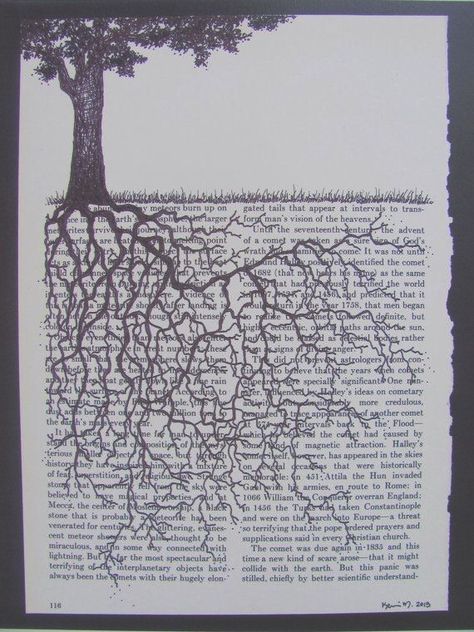 Tree With Roots, Boom Kunst, Architecture Drawing Presentation, Architecture Drawing Sketchbooks, Book Page Art, Architecture Collage, Poetry Art, Architecture Drawing Art, Architectural Prints