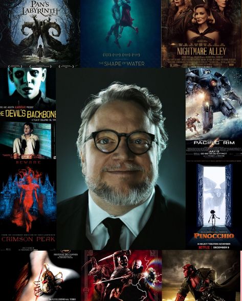 🎥 Guillermo del Toro  #films #filmmaker Guillermo Del Torro, Hideo Kojima, Filmmaking, Fantasia, Storytelling, Marvel, Collage, History, Film