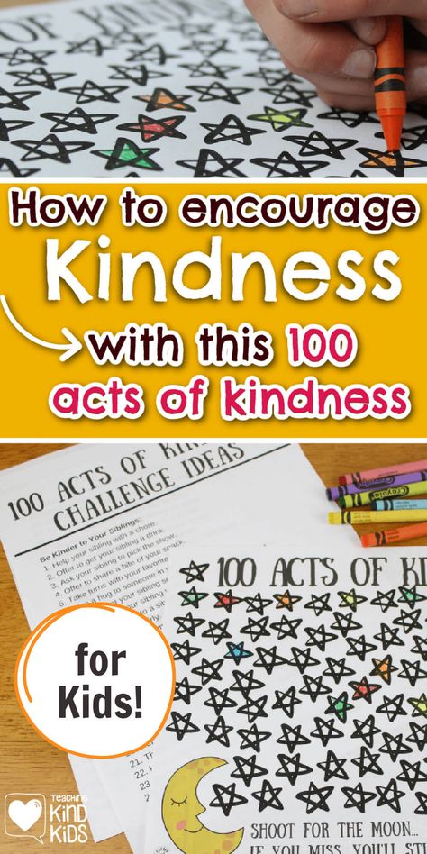 How to Encourage Kindness With This 100 Acts of Kindness for Kids 100 Acts Of Kindness, Kindness Coloring Pages, School Readiness Activities, Acts Of Kindness For Kids, Kindness Club, Kindness Lessons, Kindness For Kids, Kindness Projects, Kindness Challenge