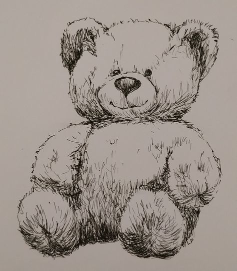 Ripped Teddy Bear Drawing, Stuffed Animal Sketch, Stuffed Bear Drawing, Teddy Bear Reference, Bear Drawing Sketches, Stuffed Animal Drawing, Drawing Teddy Bear, Teddy Bear Doodle, Teddy Drawing