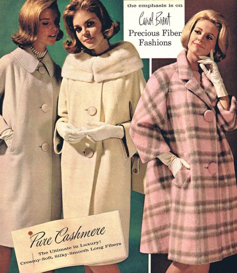 amazing mid mod winter coats 60s Winter Fashion, Fashion 1960s, Retro Mode, Mid Mod, Vintage Winter, 1960s Fashion, Coat Outfits, Moda Vintage, 60s Fashion