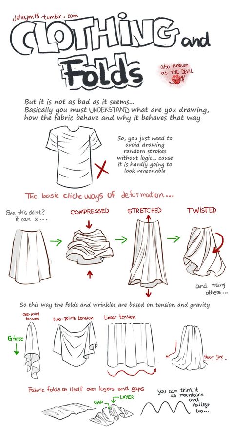 Yamino, juliajm15: sorry for any grammar mistakes ... Clothing Folds, Corak Menjahit, Výtvarné Reference, Doodles Drawings, Art Study, Drawing Stuff, Guided Drawing, Anatomy Reference, Drawing Practice