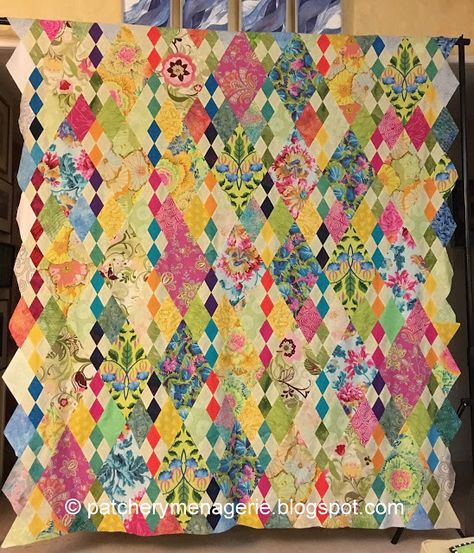 Diamond Quilts, Triangle Quilt Pattern, Lone Star Quilt, Kaffe Fassett Quilts, Yellow Quilts, Pink Quilts, Triangle Quilt, Colorful Quilts, Star Quilts