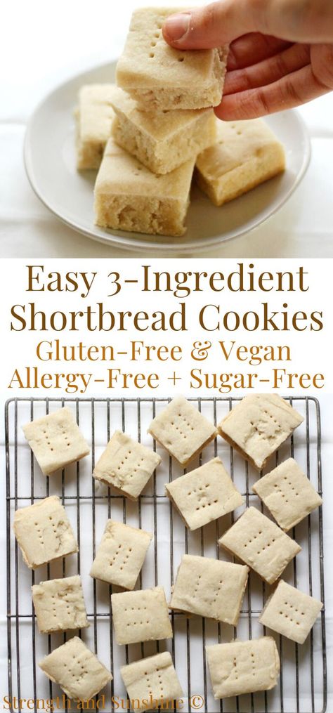 Vegan Shortbread Cookies, Healthy Christmas Cookies, Vegan Shortbread, New Year's Desserts, Toffee Cookies, Vegan Candies, Healthy Christmas, Incredible Recipes, Super Easy Recipes