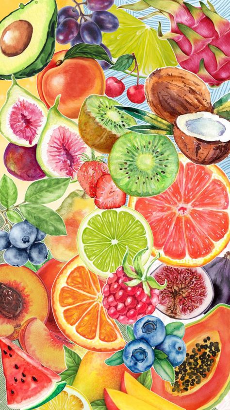 #collage #background #fruit #summer #beach #cutecollage #trendy #bright Summer Prints Wallpaper, Fruit Collage, Tapeta Z Hello Kitty, Cute Summer Wallpapers, Plakat Design, Iphone Wallpaper Photos, Phone Wallpaper Patterns, Art Wallpaper Iphone, Cute Patterns Wallpaper