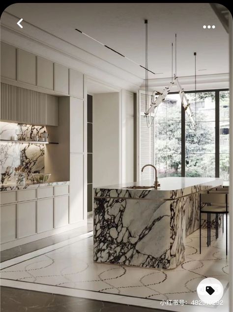 Invisible Kitchen, Neo Classic Kitchen, Neoclassical Kitchen, Luxurious Kitchens, Modern Minimalist Kitchen, Parisian Interior, Neoclassical Interior, Dream Kitchens Design, Minimalist Kitchen Design