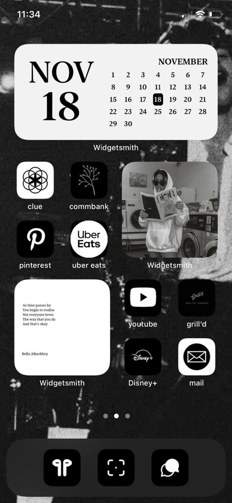 App Design Iphone, Black And White Wallpaper Iphone, Ipad Organizer, Cute Home Screen Wallpaper, Screen Iphone, Aesthetic Ios, Iphone Home Screen Layout, Themes App, Phone Inspiration