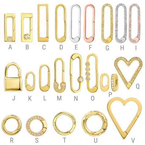 Our 14K Gold Pendants are made of authentic solid gold. They are nicely polished and stamped for authenticity. Click to learn more and get yours today! PRODUCT DETAILS Gender: Female Metal Type: Yellow Gold, White Gold, Rose Gold  Metal Purity: 14k Stamped Main Stone: Diamond Push Lock Style/Size/Gram Weight (Approx.): A - Rectangle Push Lock(1 Diamond/1/10TCW) - 20mm(0.78inches) - 2.2gr   B - Rectangle Push Lock(1 Diamond/1/10TCW) - 20mm(0.78inches) - 2.25gr C - Large Rectangle Push Lock - 25mm Diamond Enhancer, Ring Holder Necklace, Jewelry Knowledge, Lock Pendant, Charm Holder, Fancy Rings, Lock Style, Jewelry Appraisal, Special Jewelry