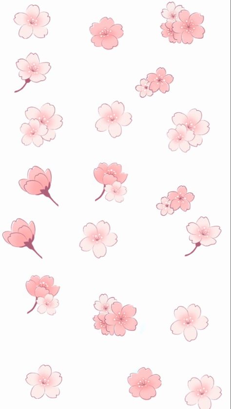 Japanese Cherry Blossoms Drawing, Flower Drawing Sakura, Blossom Flowers Drawing, Cherry Blossom Tutorial Drawing, Cherry Blossom Flower Drawing Simple, Sakura Blossom Drawing, Simple Sakura Drawing, Cherry Blossom Aesthetic Drawing, Cherry Blossom Flowers Drawing