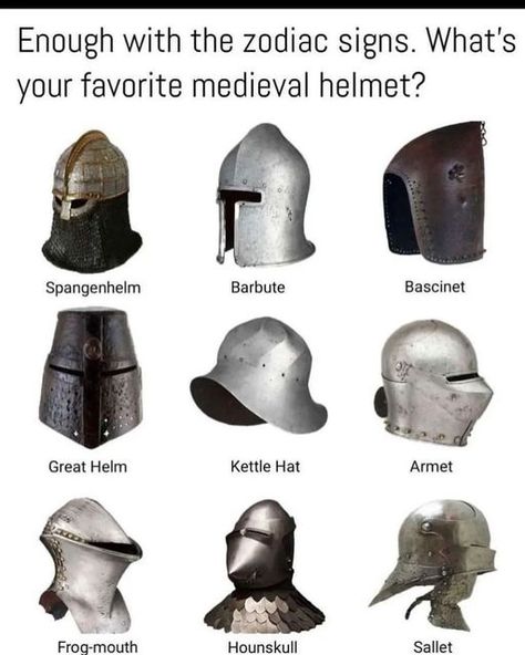 Memes on Instagram: "Great helm" Medieval Helmet Design, Medieval Knight Aesthetic, Medieval Memes, Medieval Helmets, Crusader Knight, Knights Helmet, Historical Armor, Armadura Medieval, Dark Cottagecore