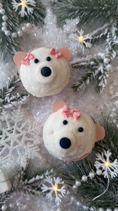 Pink Polar Bear Cupcakes 🎀 These silicone bear liners make it so easy to create pretty in pink polar bear cupcakes. What you’ll need: 🧁… | Instagram Polar Bear Cupcakes, Polar Bear Cupcake, Polar Bear Baby Shower, Chocolate Melts, Bake Cupcakes, Sanding Sugar, Bear Cupcakes, Girl Parties, Bear Baby Shower Theme