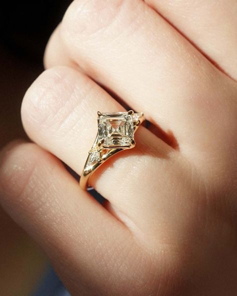 Kite 👏 set 👏 diamonds 👏⁠ ⁠ Would you wear the Asscher Symphony stacked or solo? ⁠ ⁠ We personally could go either way, but we’ve got a… | Instagram Split Band Engagement Ring, Backup Singers, Frank Darling, Engagement Ring Delicate, Delicate Wedding Ring, Asscher Engagement Ring, Ring For Wife, Asscher Cut Engagement Rings, Asscher Cut Ring