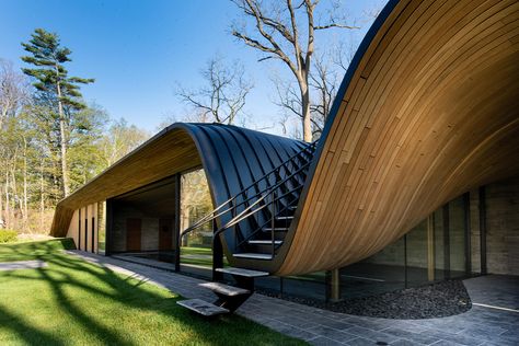 Cantilever Architecture, Chau Doc, Pool Pavilion, Timber Roof, Glass Facades, Chongqing, Green Roof, Design Milk, Steel Structure