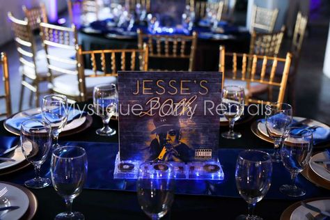 Jesses 90's 20th birthday party | CatchMyParty.com Hip Hop Centerpiece Ideas, 2000s Hip Hop Party, Hip Hop Theme Party Ideas, Tupac Party, Hip Hop Birthday Party Ideas, Hip Hop Party Theme, 90s Hip Hop Party, Hip Hop Birthday Party, 90’s Hip Hop