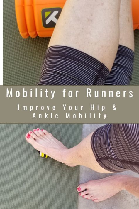 Hip and Ankle Mobility for Runners is so important, both for improving performance and for avoiding injury and pain. Here are some assessments, tips, and exercises that will help you improve your mobility. #running #runningtips #runnersroundup #mobilityforrunners #runbetter #hipmobility #anklemobility via @coachdebbieruns Mobility For Runners, Weekly Gym Workouts, Training For Runners, Ankle Exercises, Calf Cramps, Increase Mobility, Running Recovery, Hip Flexibility, Strength Training For Runners