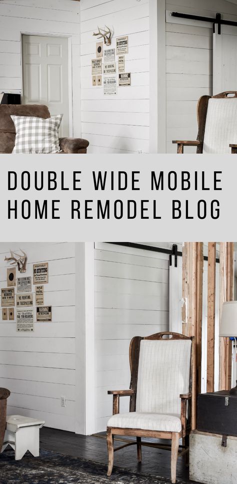 Double Wide Mobile Home Remodel, Mobile Home Walls, Double Wide Remodel, Mobile Home Remodel, Mobile Home Doublewide, Double Wide Home, Double Wide Mobile Home, Remodel Mobile Home, Mobile Home Makeovers