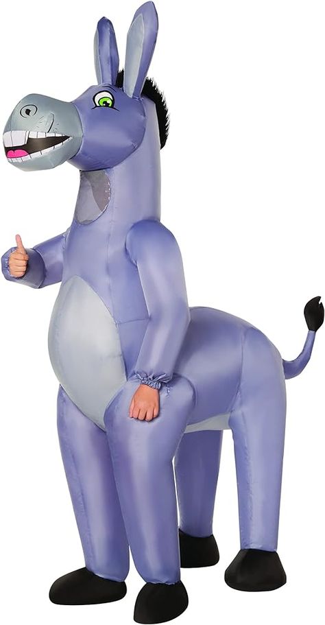 Spirit Halloween Kids Inflatable Donkey Costume | Funny Halloween Costume | Blow Up Costume | Fan Operated Outfit Funny Boy Costumes, Shark Costume Kids, Hippo Costume, Donkey Costume, Pretend Play Costumes, Funny Halloween Costume, Up Costume, Inflatable Costumes, Halloween Inflatables