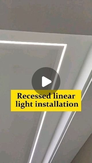 Alead Home Lightings on Instagram: "Linear light The whole process of installing recessed linear lights! ! #ledstriplights #lampfactory #ledstrips #lightingfactorys #lights #yeechop #led #art #ledlights #lighting #renovation #installation #interiordesign #runninglights #stairs #sensor #tracklighting #home #aleadhome #aleadlighting" Hidden Led Strip Lighting Ceiling, Hallway Led Strip Lighting, Diy Led Strip Lighting Ideas, Alcove Lighting Ideas, Baseboard Lighting Ideas, Recess Lighting Living Room, Where To Put Led Strip Lights, Ceiling Led Strip Lighting Ideas, How To Place Recessed Lighting