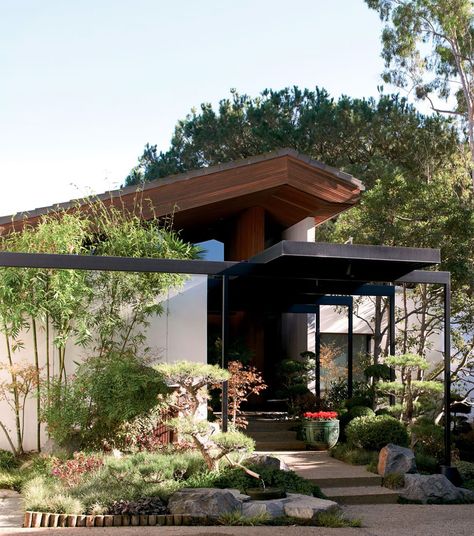 Mid Century Modern Homes Exterior, Jason Schmidt, A Quincy Jones, Hammer Museum, Split Entry, Midcentury Architecture, House View, Mid Century Exterior, Quincy Jones