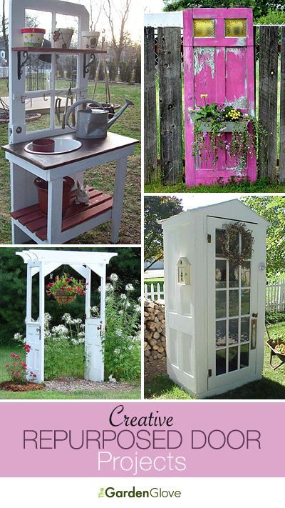 Repurposed Door Projects for the Garden • Lots of ideas & Tutorials! Repurposed Doors, Door Projects, Doors Repurposed, Have Inspiration, Old Door, Old Doors, Blonde Brunette, Door Ideas, Garden Crafts