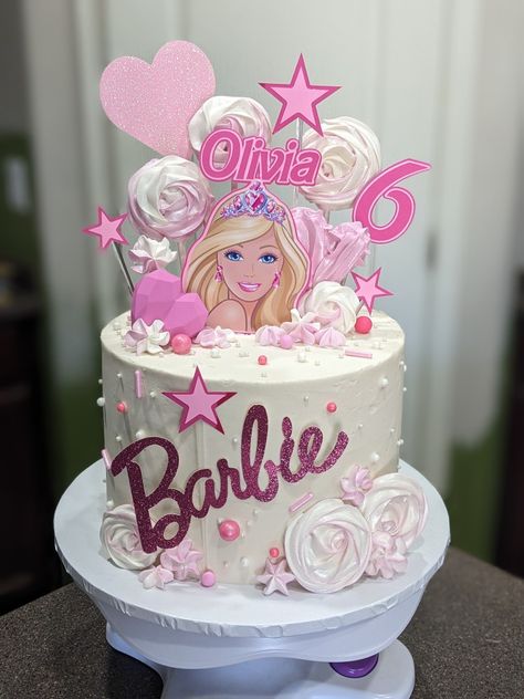 Barbie Cake 6th Birthday, Barbie Cake Ideas Birthdays Pink, Barbie Cake 5th Birthday, Barbie Cakes For Girls Birthday, Barbie Bday Cake, Barbie Movie Cake, Barbie Birthday Cakes For Kids, Barbie Sheet Cake, Barbie Birthday Cake Ideas