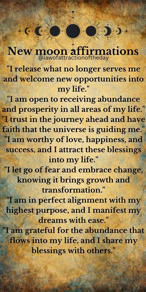 Full Moon Affirmations, Moon Affirmations, Manifestation Prayer, Women Affirmations, Quotes Money, Moon Spells, New Moon Rituals, Positivity Quotes, Witch Spirituality