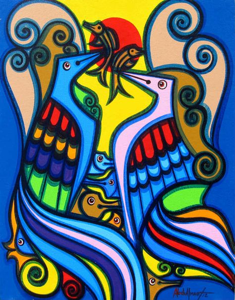 Imao's Sarimanok Series painting, acrylic on canvas. Photo courtesy of Art+ Magazine Sarimanok Art Design, Okir Design Philippines Drawing, Sarimanok Art, Mindanao Art, Expo Pavilion, Contemporary Art Forms, Series Painting, Filipino Art, Philippine Art