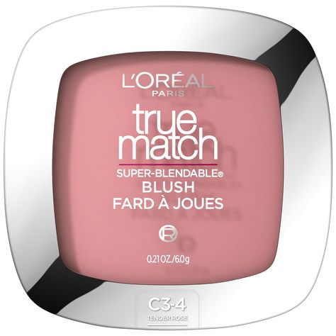 L'Oreal Paris True Match Super-Blendable Powder Blush, Tender Rose, 0.21 Oz (Packaging May Vary) Concealer Packaging, Benefit Dandelion Blush, Loreal Paris True Match, True Match Foundation, Loreal True Match, Powder Texture, Makeup Powder, Blush Highlighter, No Foundation Makeup