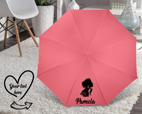 Personalized Umbrella, Personalised Xmas Gifts, Christmas Bridal Shower, Custom Umbrella, Rain Accessories, Monogram Ideas, Rainy Day Fun, Folding Hand Fan, Fancy Costumes