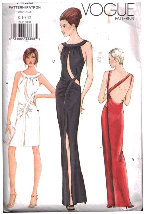 Vogue 7436 Dress Size: 8-10-12 Used Sewing Pattern https://is.gd/FdGhpX #SewingPattern, #Vogue Pattern-Walk Evening Gown Sewing Pattern, Unique Sewing Patterns, Gown Sewing Pattern, Vogue Dress Patterns, Fashion Dream Job, Vintage Vogue Patterns, Lingerie Patterns, Modern Sewing Patterns, Gown Pattern