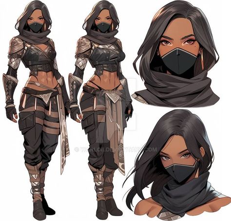 Female Mercenary Art, Rogue Outfit Female, Adventurer Outfit, Egyptian Warrior, Pelo Anime, Warrior Outfit, Female Character Concept, Future Outfit, Hero Costumes