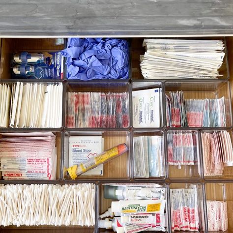 O.C.D|Organize.Create.Design™️ on Instagram: “First Aid drawers are becoming one od our top requests! Creating a drawer for all your First Aid needs allows you to see what you have when…” Ortho Office, Closet Nursery, Organization Aesthetic, Office Pantry, Kitchen Closet, Organization Board, Nurse Office, Nursery Closet, The Home Edit