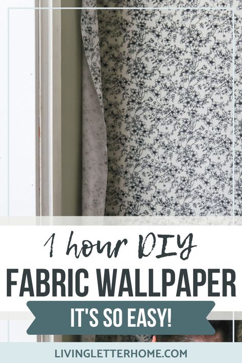 Starched Fabric Wallpaper, Fabric Starch, Fabric Covered Walls, Wallpaper Diy, Cheap Wallpaper, L Wallpaper, Temporary Wallpaper, Big Bucks, Diy Wallpaper