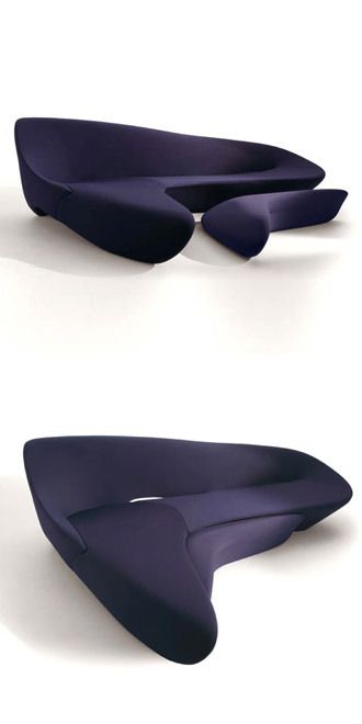 Zaha Hadid Moon System.....sofa seat in shape of moon and have blends of ergonomics and beauty to ‘liquefy’ conventional sofa typography – MOON redefines the notion of modular seating, making each element a module in its own right, to achieve great flexibility. Zaha Hadid Furniture, System Sofa, Cool Sofa, Zaha Hadid Design, Corner Seating, Modular Seating, Futuristic Furniture, Futuristic Interior, Sofa Seat